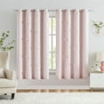 thumbnail image 1 of Flowpartex Pink Butterfly Blackout Curtains 2 Panels for Baby Girls Nursery Bedroom, Kids Gold Metallic Floral Print Room Darkening Drapes Grommet Window Treatment for Living Room, 54"L×52"W, 1 of 5