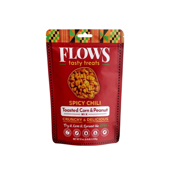 Flows Tasty Treats Toasted Corn and Peanut Mix - Spicy Chili Flavor (8oz)