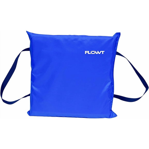 Flowt Boat Seat Cushion and Throw Cushion for Boat Safety USCG Approved Type IV, Life Cushion for Boat, Durable, Comfortable Boat Seat Cushions for Kayaks, Paddle Board, Canoe and Boating - Blue