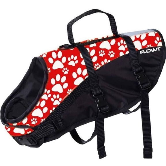 Flowt  Dog Vest, Red Paws - 2XL