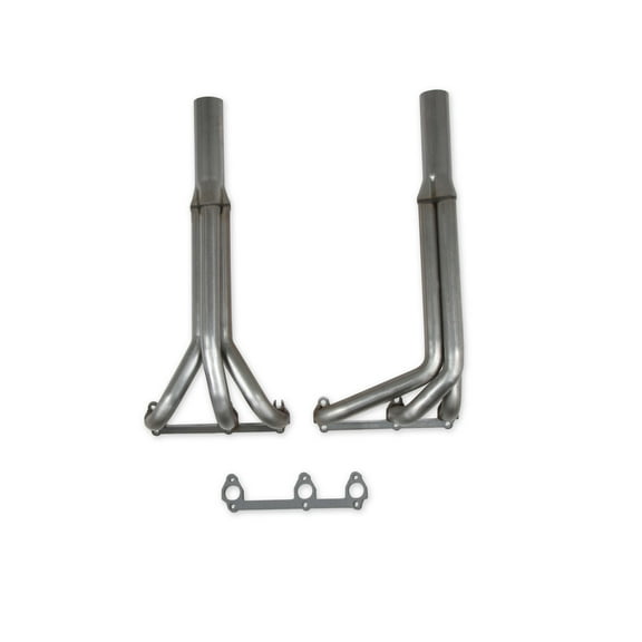 Flowtech 11586FLT Upright Headers 1-5/8" Primary, 20" Long, 27" tall, 2-1/2" x 10" Collector - 409SS Natural Finish