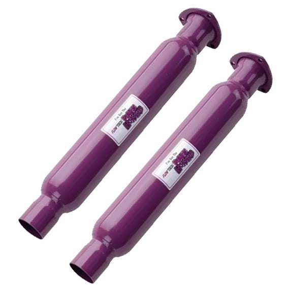 Flowtech 50230FLT Purple Hornies Header Muffler, 3 Inch Inlet 2PK
