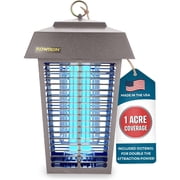 Flowtron Electric Bug Zapper, 1 Acre Outdoor Mosquito Zapper, 40W UV, 5600V Shock Grid Grey