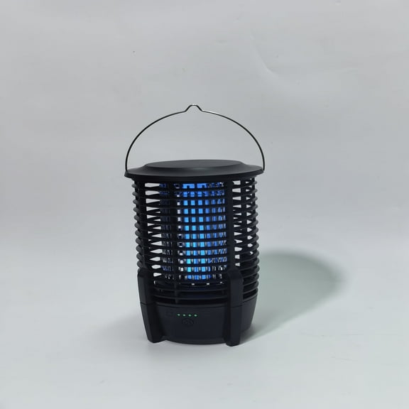 Flowtron Bug Zapper Lantern, Indoor & Outdoor, 5.9 in, Power LED Lamp, USB-C Charging, Dual Mode, Flies, Light Bulb, Black, 1 Count