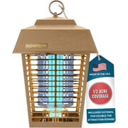 Flowtron Electric Bug Zapper, 1/2 Acre Outdoor Insect Killer, 15W UV, 5600V Shock Grid Tan