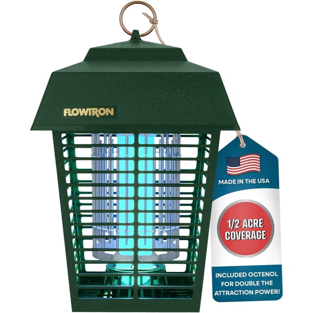 Flowtron Electric Bug Zapper, 1/2 Acre Outdoor Insect Killer, 15W UV ...