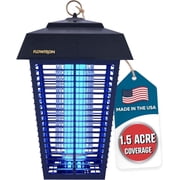 Flowtron Electric Bug Zapper, 1.5 Acre Outdoor Insect Killer, Dual 40W UV Bulb, 5600V Grid Black