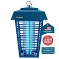 thumbnail image 1 of Flowtron Electric Bug Zapper, 1.5 Acre Outdoor Insect Killer, Dual 40W UV Bulb, 5600V Grid (Blue), 1 of 8