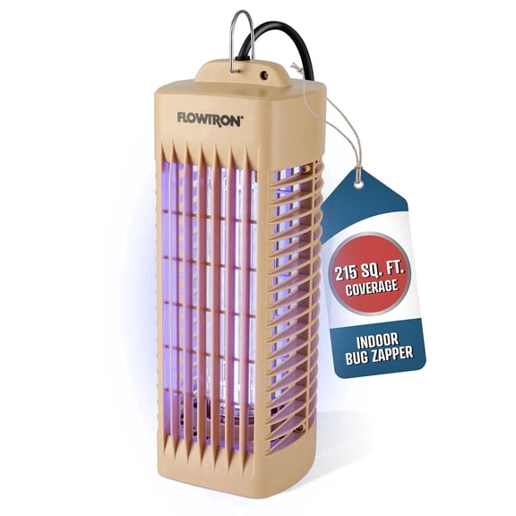 Flowtron Indoor Bug Zapper 1000V UV Light Mosquito & Fly Trap Plug-In for Home 215 Sq Ft - Beige