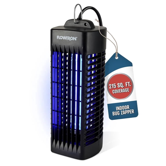 Flowtron Indoor Bug Zapper 1000V UV Light Mosquito & Fly Trap Plug-In for Home 215 Sq Ft - Black