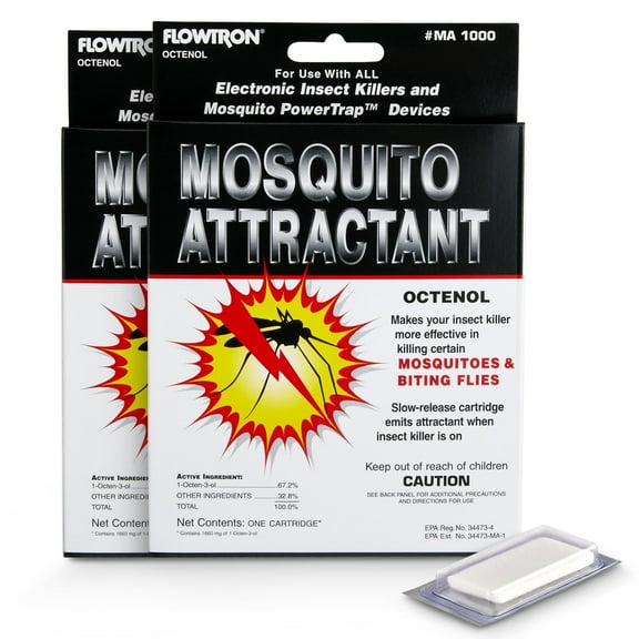 Flowtron MA-1000 Octenol Mosquito Attractant, 2-Pack, Indoor, Portable, Solid Bag