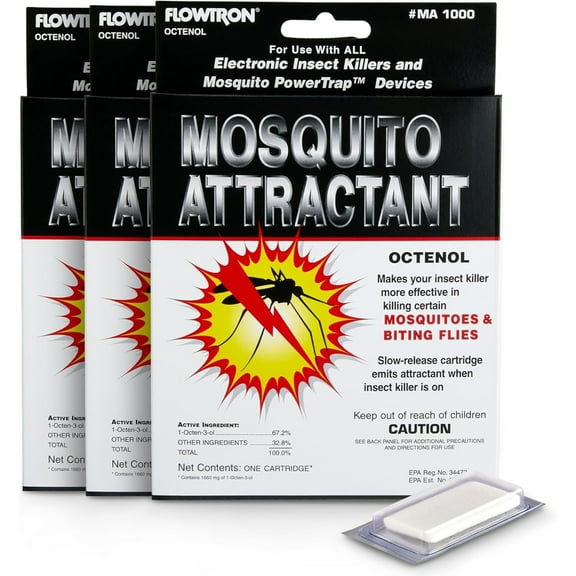 Flowtron MA-1000 Octenol Mosquito Attractant (3-Pack) for BK-15, BK-40, BK-80, MC-9000, FC-8800