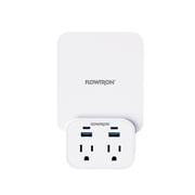 Flowtron Plug-In Fly Zapper with Dual AC Outlets, USB Ports & Replaceable Boards, White, 1 Count