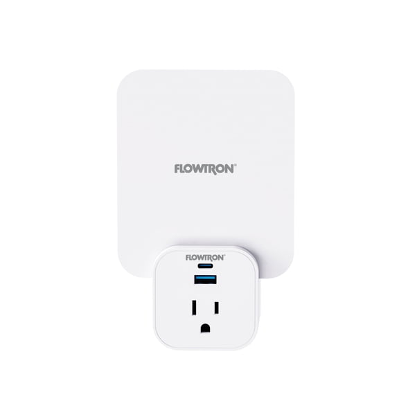 Flowtron Plug-in Fly Trap with Power Socket & Adhesive Boards, Dual-Wavelength LED Fly Catcher