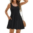 thumbnail image 1 of Flowy Dresses for Women Sleeveless Summer Tank Dress Casual Beach Vacation Black L, 1 of 7