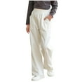 thumbnail image 1 of Flowy Palazzo Pants for Girls Casual Smocked High Waist Wide Leg Long Pants Kids Summer Beach Lounge Trousers, 1 of 6