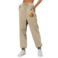 thumbnail image 1 of Flowy Pants for Women Loose Pocket Sweatpants & Joggers Brown Fashion Outfits Clothes XXL, 1 of 4