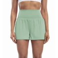 thumbnail image 1 of Flowy Running Shorts Women Workout Athletic Gym Yoga High Waisted with Pockets Cute Sweat Short Pants Casual Summer Bean Green M, 1 of 9