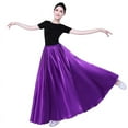 thumbnail image 1 of Flowy Satin Dance Skirts 360 Degree Satin Skirt Belly Dance Women Long Skirts Dancer Practice Wear Solid Dance Skirt, 1 of 4