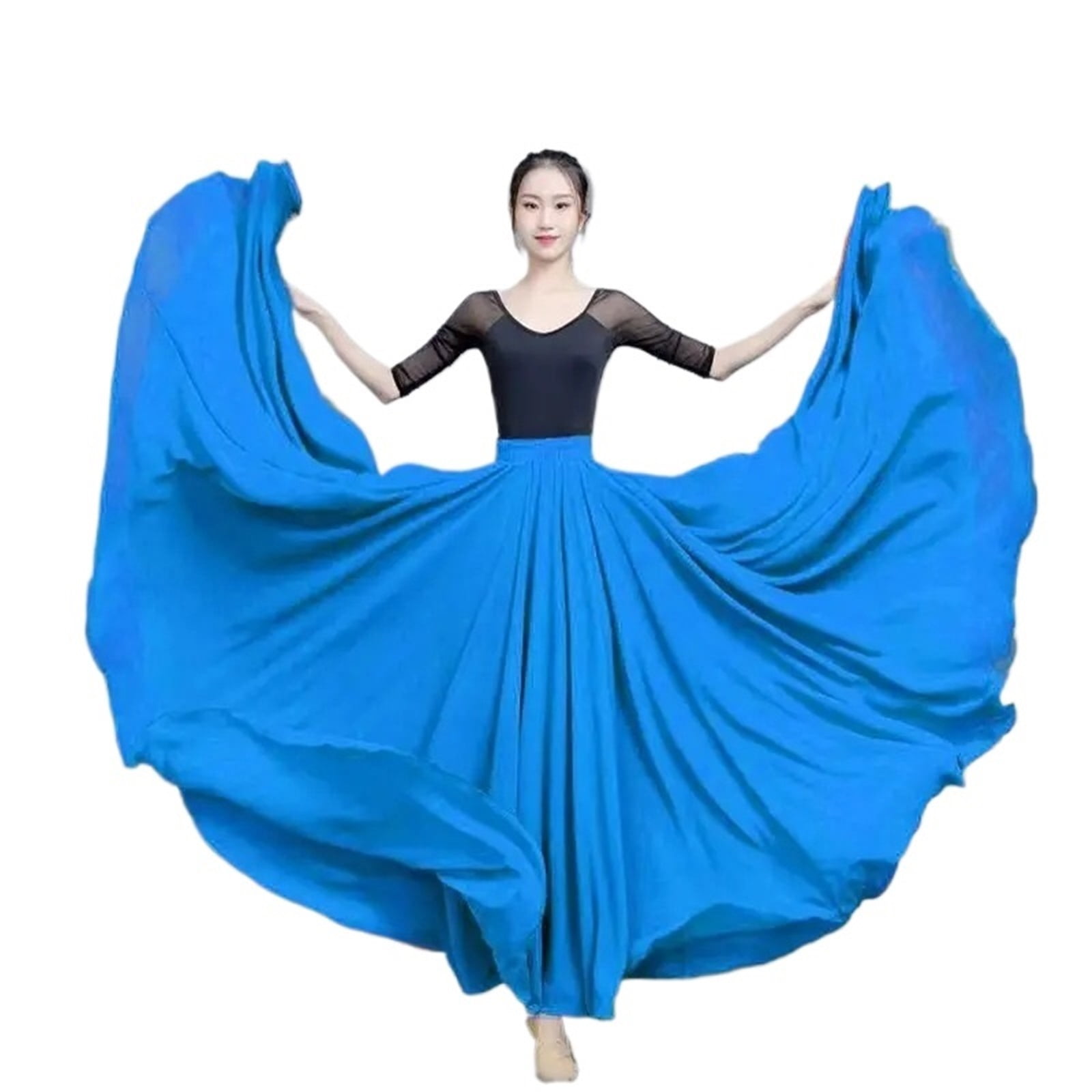 720-Degree Large Hem Half-Length Yarn Dance  Skirt main image 0