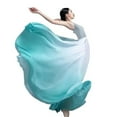 thumbnail image 1 of Flowy Satin Dance Skirts Women Ethnic Classical Dance Training Skirt Gradient Elegant Performance Swing Skirt Wrap 720 Degree Skirt, 1 of 5