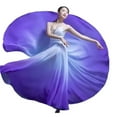 thumbnail image 1 of Flowy Satin Dance Skirts Women Ethnic Classical Dance Training Skirt Gradient Elegant Performance Swing Skirt Wrap 720 Degree Skirt, 1 of 5