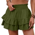thumbnail image 1 of Flowy Shorts for Women Summer Elastic High Waist Ruffle Tiered Clothes Casual Boho Comfy Skirt Shorts, 1 of 5