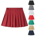 thumbnail image 1 of Flowy Skirt for Girl Casual Children's Solid Color Leggings Short Skirt Four Season Pleated Skirt Performance Skirt Navy M, 1 of 2
