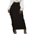 thumbnail image 1 of Flowy Skirts For Women Sevevn Women's Solid Color Sexy Wrapped Hip Fringe Elastic Skirt Floor Sweeping Long Skirt Summer Skirts For Women, 1 of 5