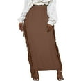 thumbnail image 1 of Flowy Skirts For Women Sevevn Women's Solid Color Sexy Wrapped Hip Fringe Elastic Skirt Floor Sweeping Long Skirt Summer Skirts For Women, 1 of 5