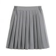 thumbnail image 1 of Flowy Skirts For Women Short School Uniform Solid Pleated Academic Style Black Tennis Skirt High Waisted, 1 of 7