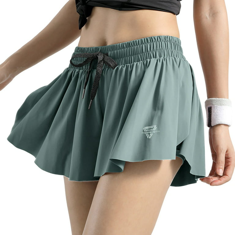 Flowy Skirts for Women Gym Athletic Shorts Workout Running Tennis