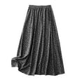 thumbnail image 1 of Flowy Skirts for Women New Floral Printed Loose Casual Elastic Waisted Front Slit Midi Skirt Womens Skirts Summer 2025, 1 of 3