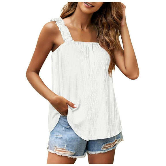 Flowy Tank Tops For Women Sevevn Women's Fashion Comfortable Loose Sleeveless Blouse Casual Tops Summer Tank Tops For Women