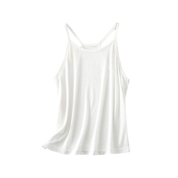 Flowy Tank Tops for Women Spaghetti Strap Racerback V Neck Sleeveless Camisole Blouse Shirts Sleeveless Blouses for Women