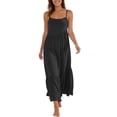 thumbnail image 1 of Flowy Tiered Beach Dress Women's Spaghetti Strap Ruffled Asymmetrical Hem Maxi Dress, Versatile and Comfortable for Spring and Summer, 1 of 8