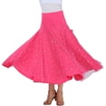 thumbnail image 1 of Flowy Waltz Modern Ballroom Standard Length Dance Team Performance Clothes Skirt, 1 of 2