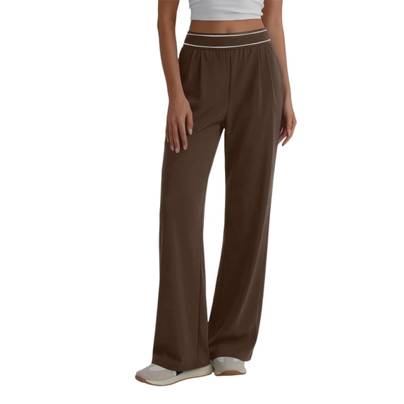Flowy Wide Leg Quick Dry Pants for Women High Waisted Athletic Casual Workout Trousers with Pockets