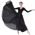 thumbnail image 1 of Flowy Women Chiffon Long Ballet Dance Wrap Skirt With Waist Tie Dance Photography, 1 of 6