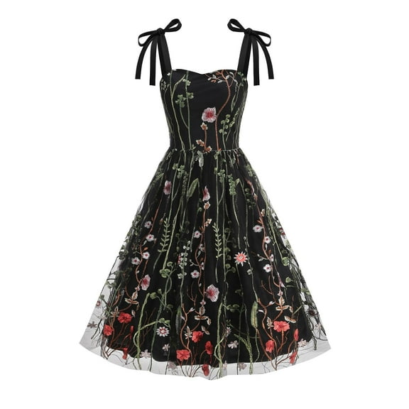 Flowy Womens Lace Dress for Wedding Pageant Party Retro Dresses Princess Bridesmaid Maxi Gown