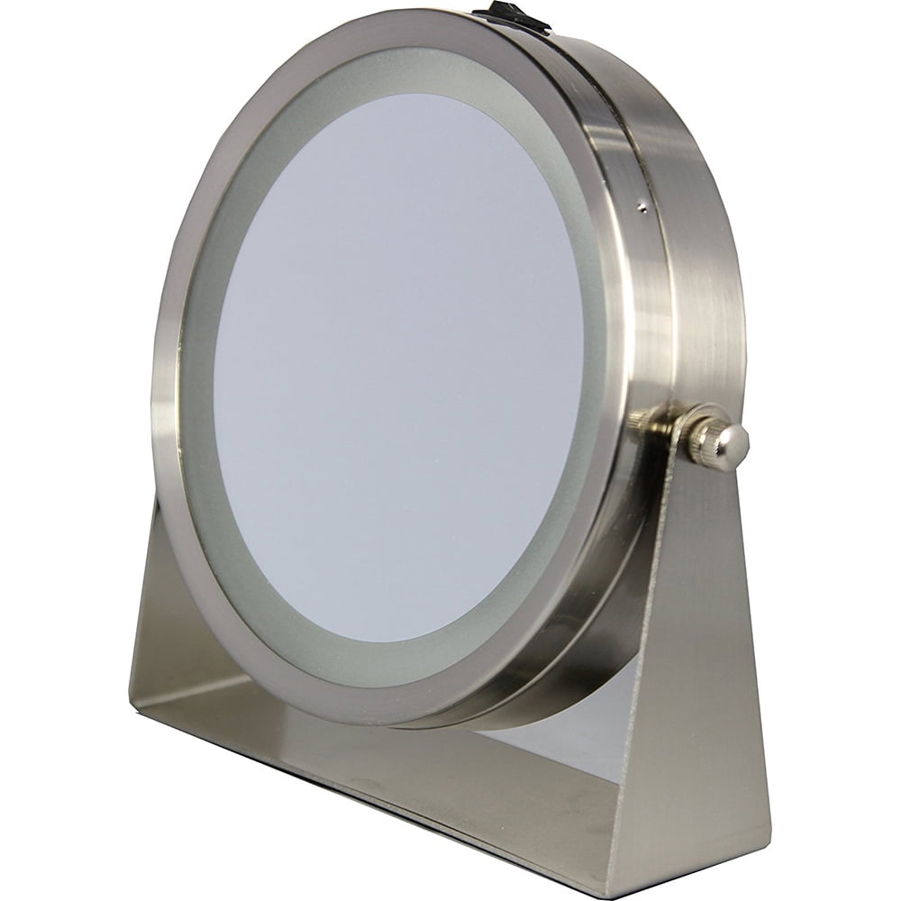 Floxite 8x/1x 360� Lighted Home and Travel Mirror