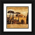 thumbnail image 1 of Floyd, Colin 12x12 Black Ornate Wood Framed with Double Matting Museum Art Print Titled - Tuscan Countryside I, 1 of 4