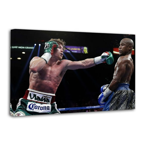 Floyd Mayweather Jr And Canelo Alvarez Posters Art Print Wall Photo Paint Poster Hanging Picture Family Bedroom Decor Gift 12x18inch(30x45cm)