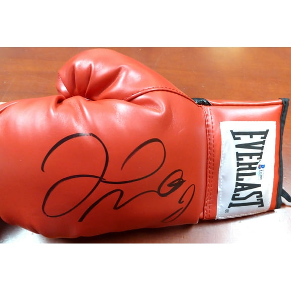 Floyd Mayweather Jr. Autographed Red Everlast Boxing Glove LH Beckett BAS 121799
