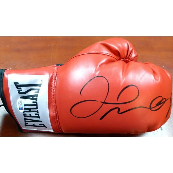 Floyd Mayweather Jr. Autographed Red Everlast Boxing Glove RH Beckett BAS 121800