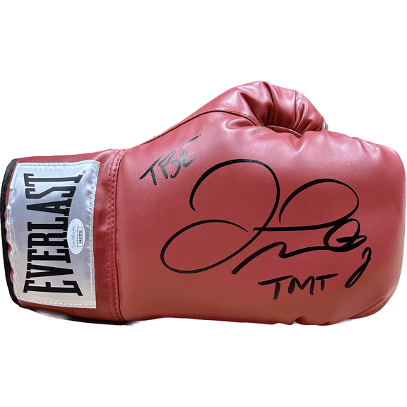 Floyd Mayweather Jr. Signed Autographed Red Boxing Glove JSA Right WA423700