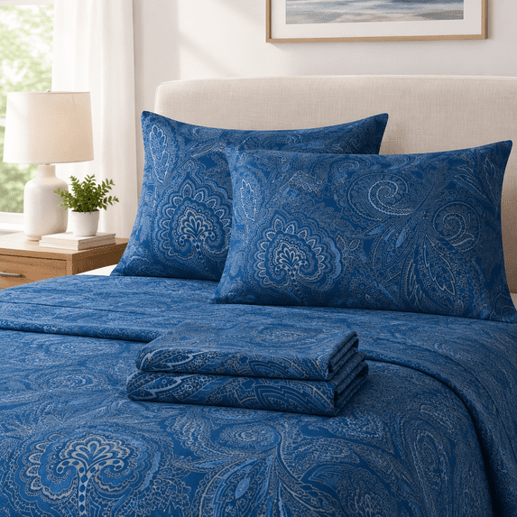 Flpattern Bed Sheet Set Queen Size 16