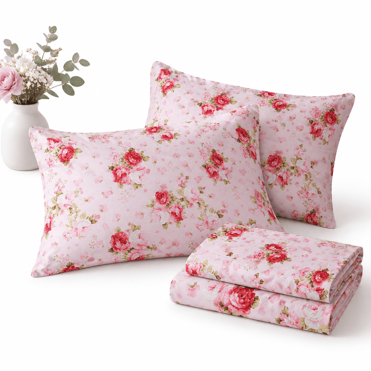 Flpattern Bed Sheet Set Queen Size 18-24