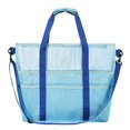 thumbnail image 1 of Flrhsjx Mesh Beach Bag, Large Beach Tote Bag with Zipper for Toys Pool Bag Beach Accessories, Blue, 1 of 5