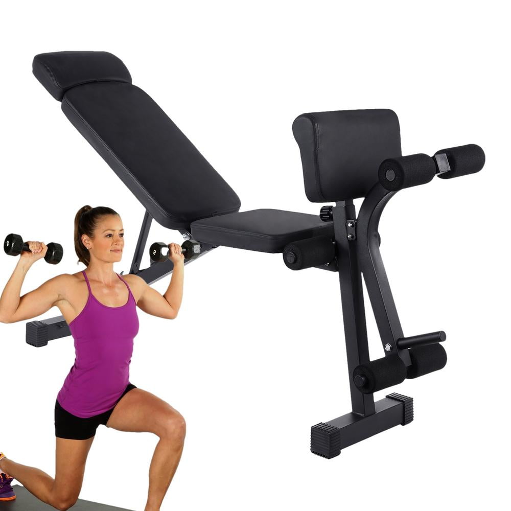 Flroha Adjustable Weight Bench Foldable Pull Rope Basic Weight Bench Flroha adjustable weight bench foldable pull rope basic weight bench
